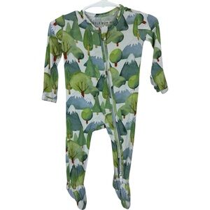 Little Bum Bums Tree Mountain Bamboo Footie ~ sz 3-6 mo